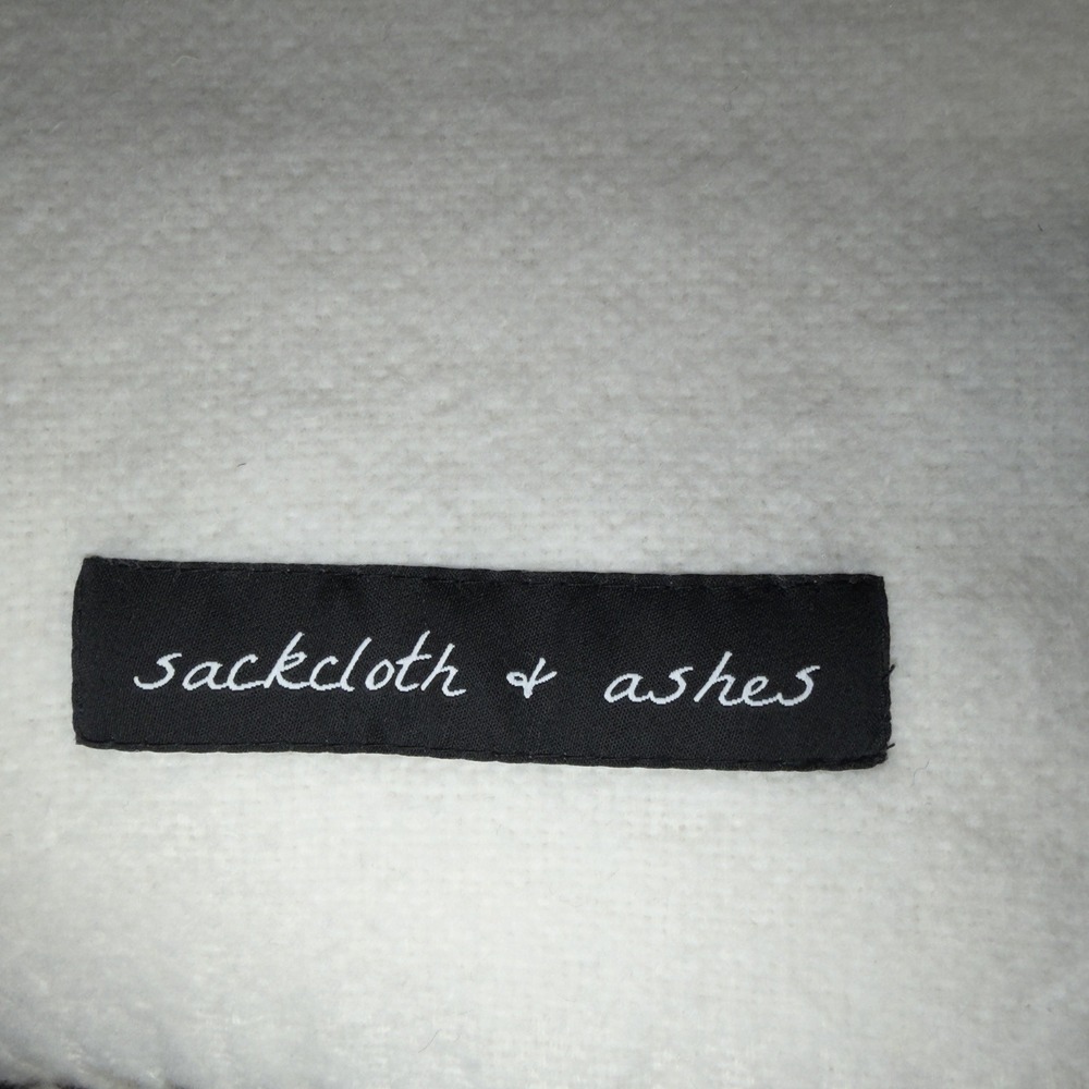 NEW Sackcloth & Ashes Blanket Throw White Beige Stripes Fringed Italian 70"x55"